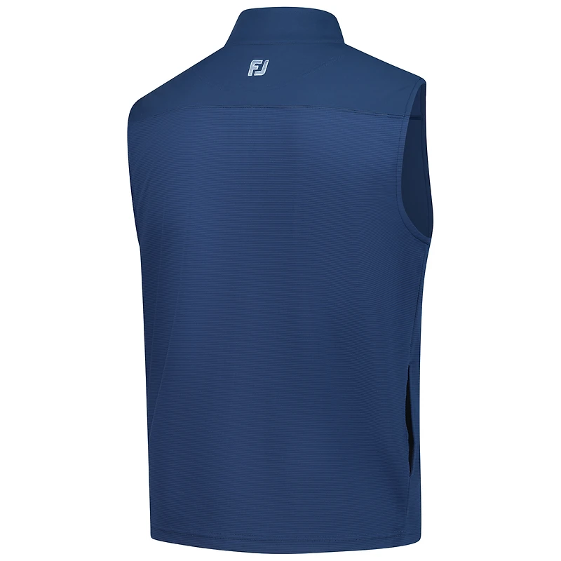 Men's FootJoy Navy TOUR Championship Ottoman Knit Full-Zip Vest