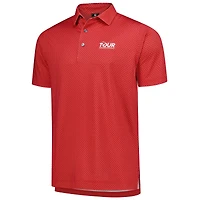 Men's FootJoy Red TOUR Championship Dot Geo Print Lisle ProDry Polo
