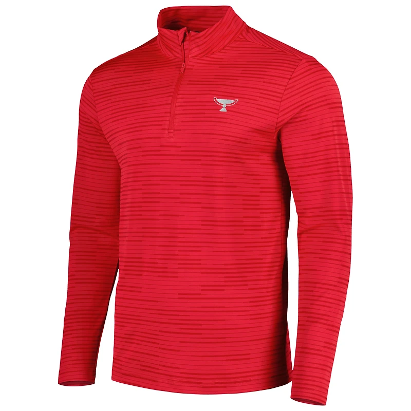Haut à quart de zip Levelwear rouge TOUR Championship pour homme