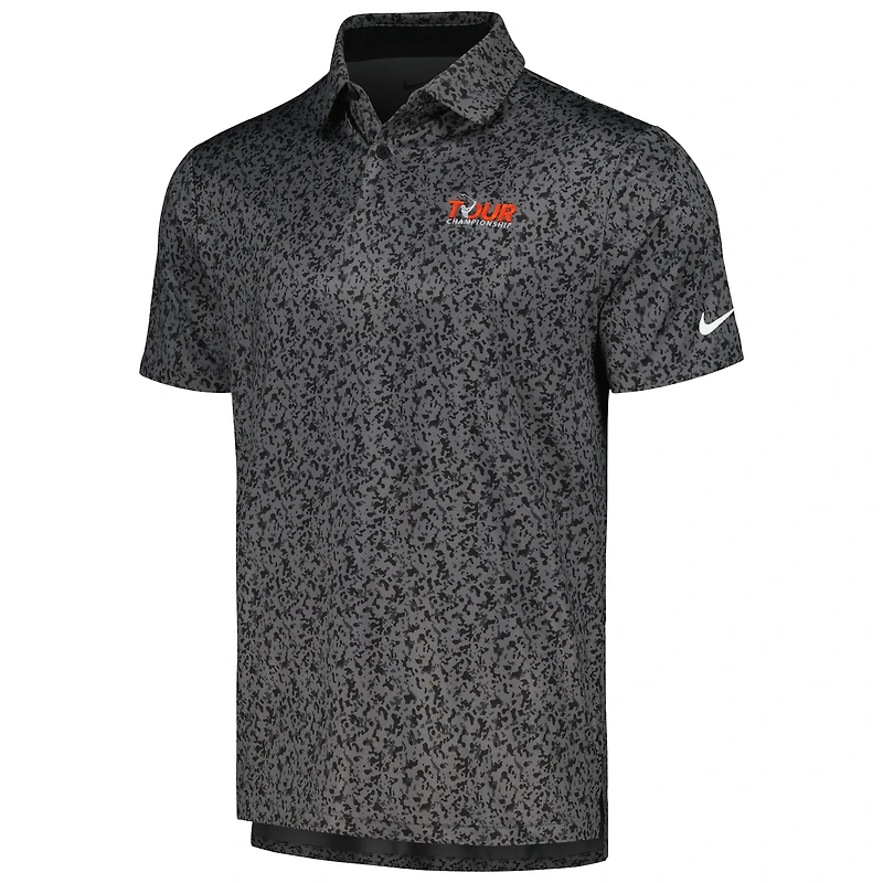Men's Nike Black TOUR Championship Micro Camo Performance Polo