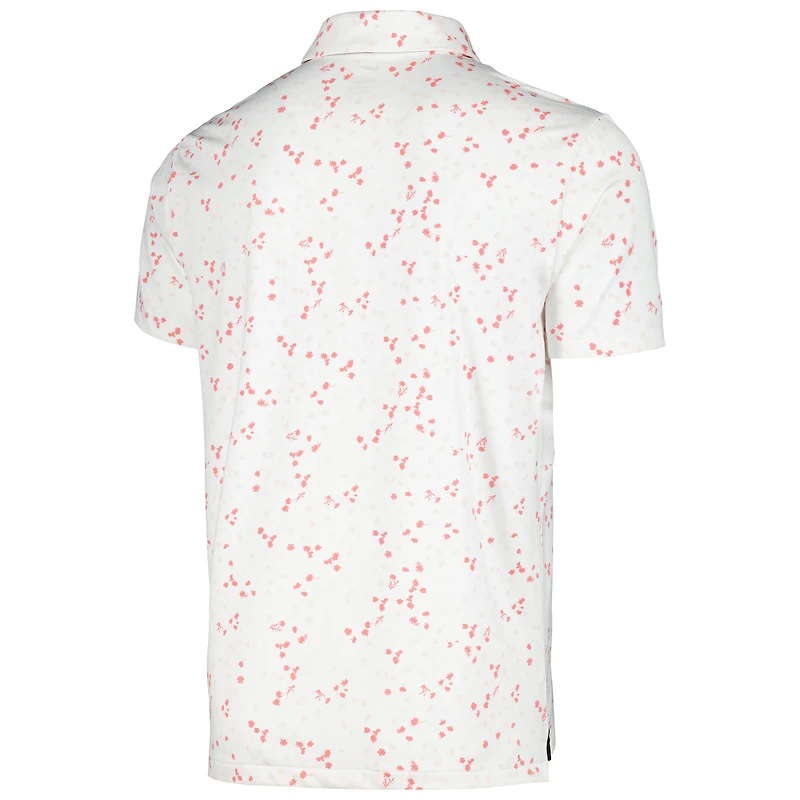 Men's Nike White Tour Championship Floral Performance Polo