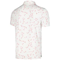 Men's Nike White Tour Championship Floral Performance Polo
