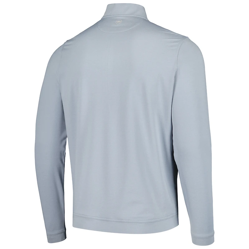 Peter Millar Grey TOUR Championship Ross Performance Baseball Collar Quarter-Zip Top pour homme