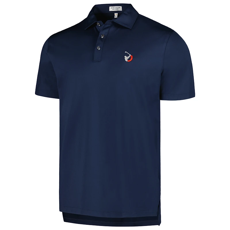 Men's Peter Millar Navy TOUR Championship Solid Performance Jersey Polo