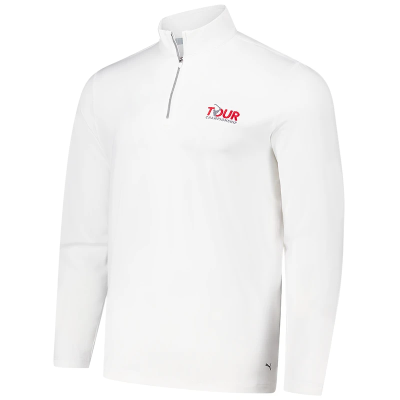 Men's Puma White TOUR Championship Lightweight Quarter-Zip YOU-V Jacket