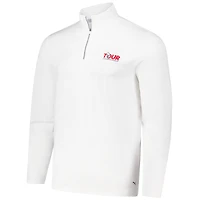 Men's Puma White TOUR Championship Lightweight Quarter-Zip YOU-V Jacket