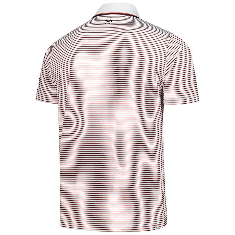 Polo Puma Tour Championship MATTR à rayures surélevées blanc pour homme