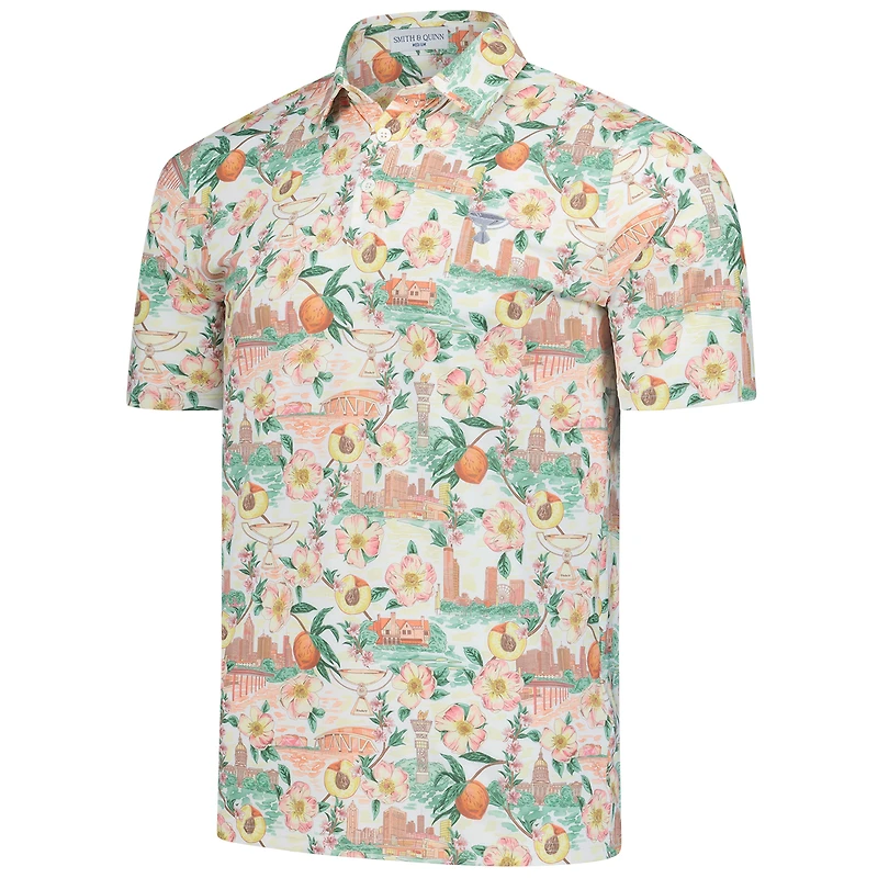 Polo Smith & Quinn blanc Tour Championship Atlanta Teddy Performance pour homme