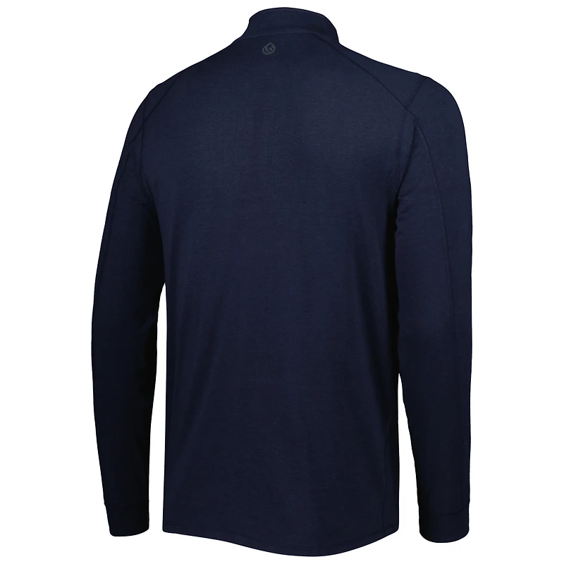 Veste tasc Performance Navy TOUR Championship Carrollton Raglan Quarter-Zip Jacket pour homme