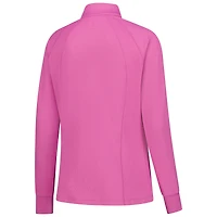 Pull-over à fermeture éclair quart de TOUR FootJoy Pink Championship en relief Raglan ProDry pour femme