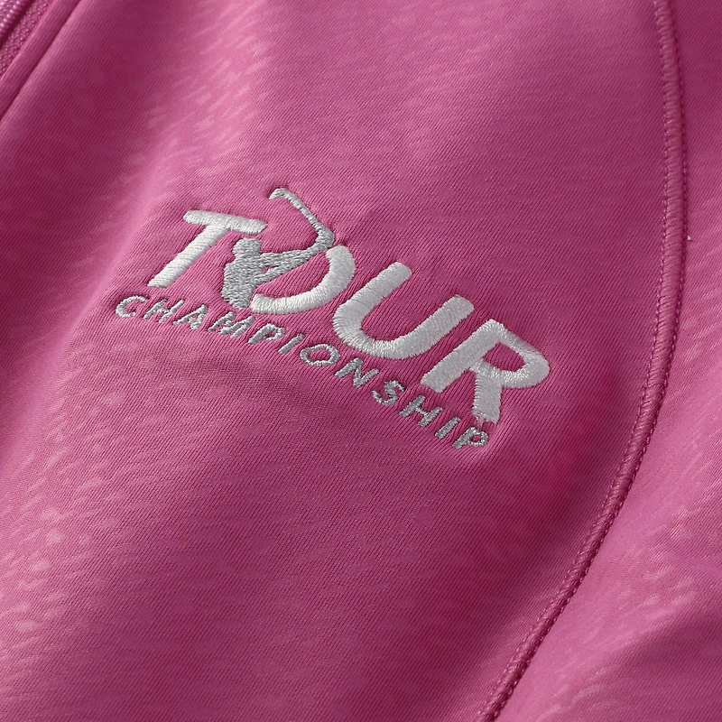 Pull-over à fermeture éclair quart de TOUR FootJoy Pink Championship en relief Raglan ProDry pour femme
