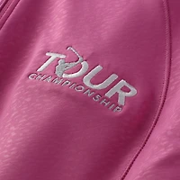 Pull-over à fermeture éclair quart de TOUR FootJoy Pink Championship en relief Raglan ProDry pour femme
