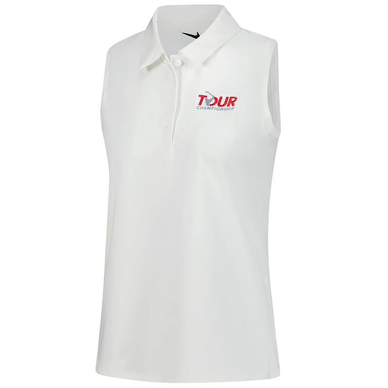 Women's Nike  White TOUR Championship Victory Performance Sleeveless Polo