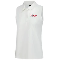 Women's Nike  White TOUR Championship Victory Performance Sleeveless Polo