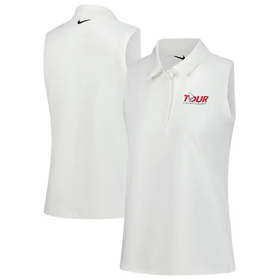 Women's Nike  White TOUR Championship Victory Performance Sleeveless Polo