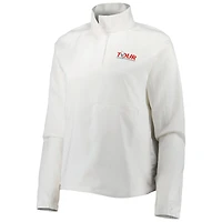 Women's adidas White TOUR Championship Emboss Quarter-Snap Raglan Jacket