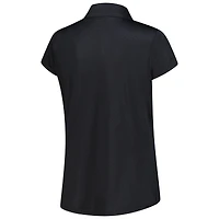 Women's FootJoy Black TOUR Championship Cap Sleeve Printed Polo