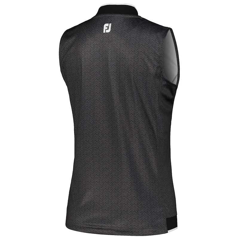 Polo FootJoy Tour Championship ProDry noir sans manches pour femme