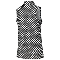 Women's Nike Black/White TOUR Championship Victory Performance Sleeveless Polo