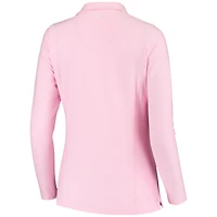 Women's Peter Millar Pink TOUR Championship Melange Perth Quarter-Zip Pullover Top