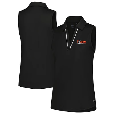 Polo sans manches Puma Tour Championship CLOUDSPUN noir pour femme