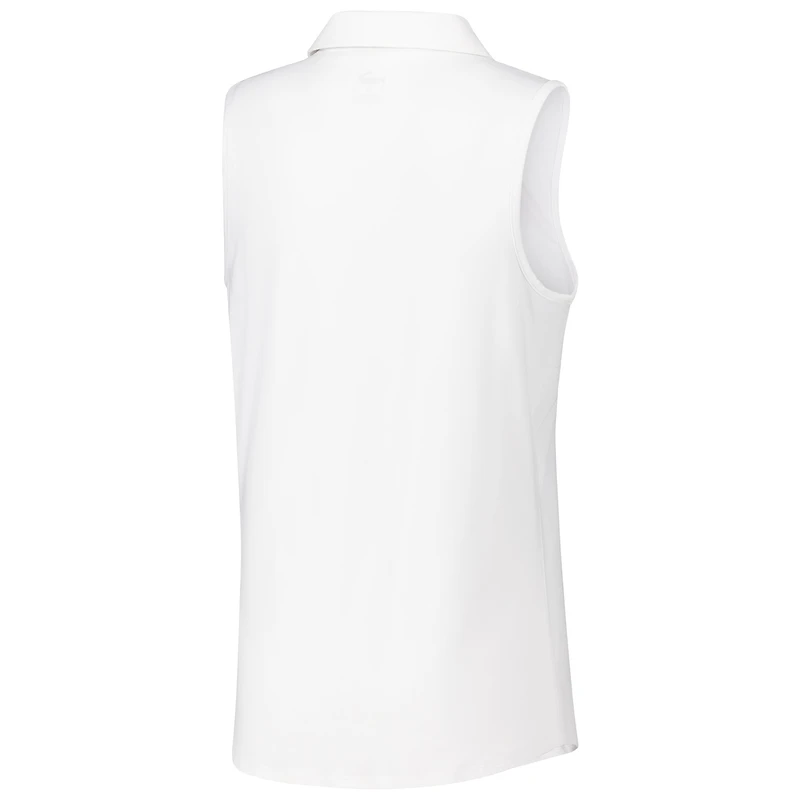 Women's Puma White TOUR Championship CLOUDSPUN Sleeveless V-Neck Polo