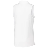 Women's Puma White TOUR Championship CLOUDSPUN Sleeveless V-Neck Polo