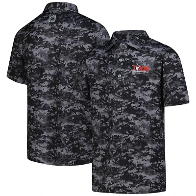 Youth FootJoy  Black TOUR Championship Cloud Camo Polo