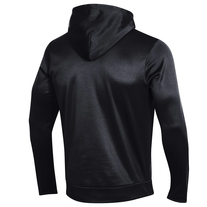 Men's Under Armour Black Towson Tigers Logo Fleece Pullover Hoodie