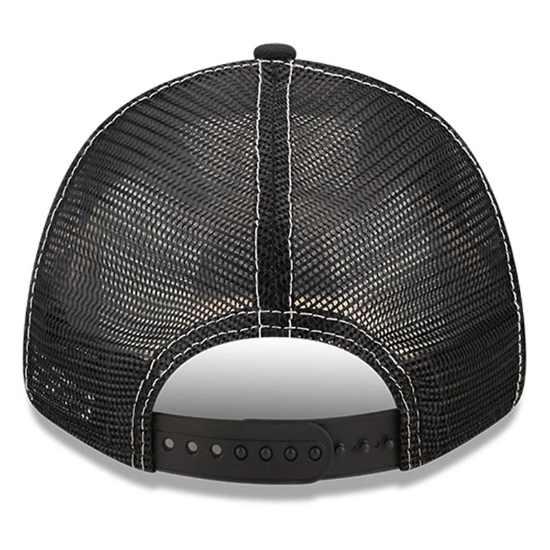 Men's New Era Black TRACKHOUSE RACING 99/1 9FORTY Snapback Adjustable Trucker Hat