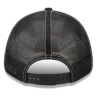 Men's New Era Black TRACKHOUSE RACING 99/1 9FORTY Snapback Adjustable Trucker Hat