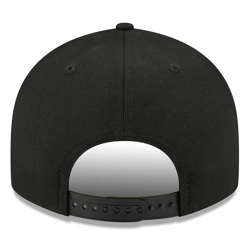 Men's New Era Black Trackhouse Racing A-Frame 9FIFTY Snapback Hat