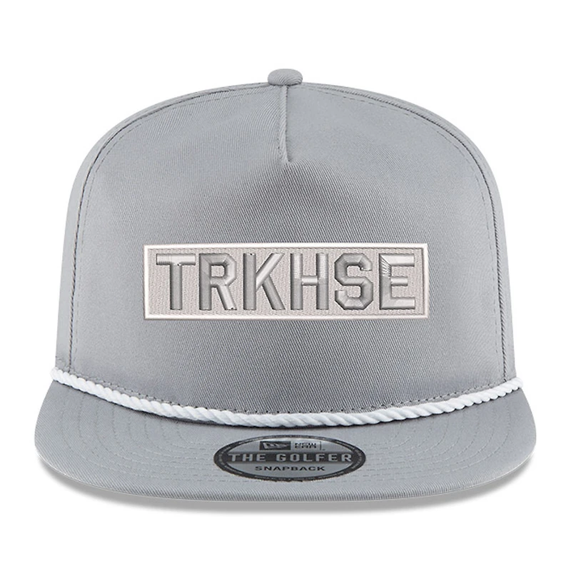Men's New Era Gray TRACKHOUSE RACING Golfer Snapback Adjustable Hat