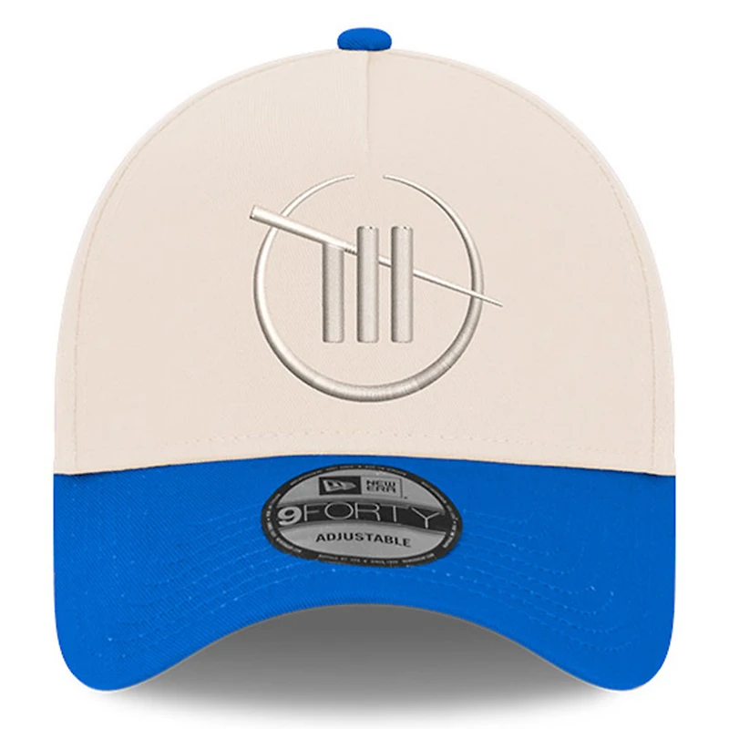 Casquette réglable Trackhouse Racing 9FORTY A-Frame New Era blanc/bleu pour hommes