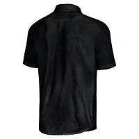 Chemise de camp boutonnée Tommy Bahama noire Trackhouse Racing Sport Coconut Point Palm Vista IslandZone pour hommes
