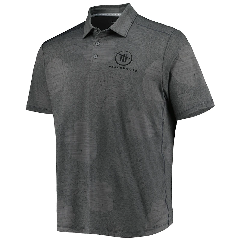 Polo Tommy Bahama Charcoal TRACKHOUSE RACING Palm Coast Delray Frond IslandZone pour homme