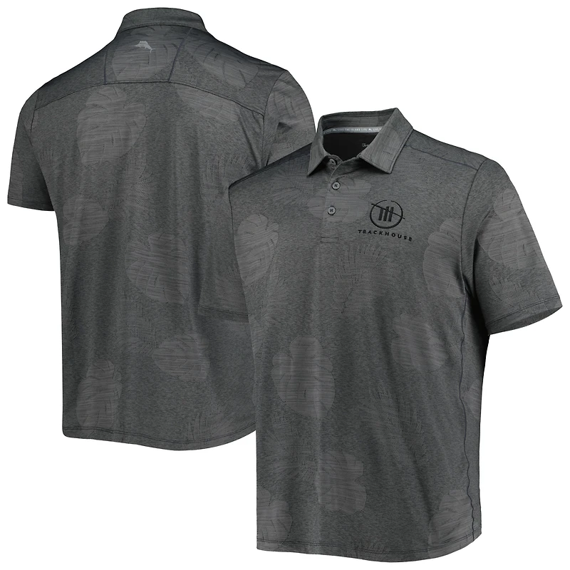 Polo Tommy Bahama Charcoal TRACKHOUSE RACING Palm Coast Delray Frond IslandZone pour homme