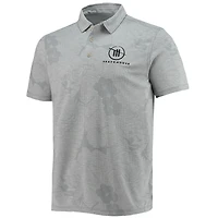 Polo gris Tommy Bahama TRACKHOUSE RACING Miramar Blooms pour homme