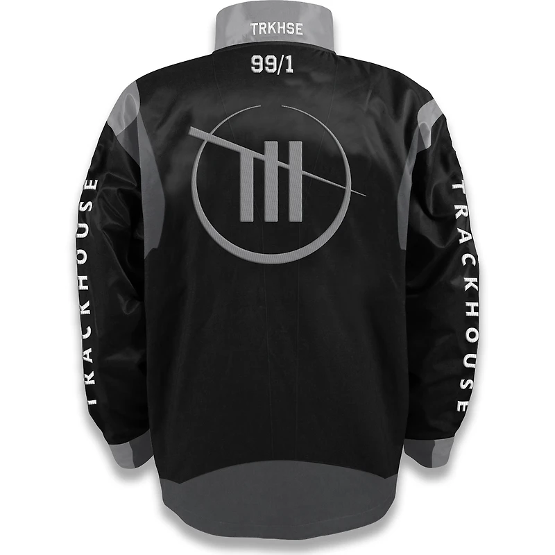 Men's TRACKHOUSE RACING Team Collection Black Nylon Uniform Full-Snap Jacket