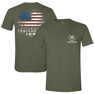 Men's TRACKHOUSE RACING Team Collection Green Flag T-Shirt