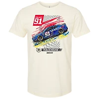T-shirt homme Trackhouse Racing Team Collection Kevin Magnussen Natural K-Mag Project91 Qualcomm Car