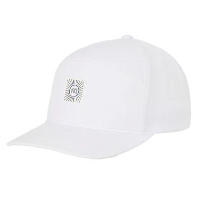 Casquette ajustable TravisMathew blanche Travelogue Camper pour homme