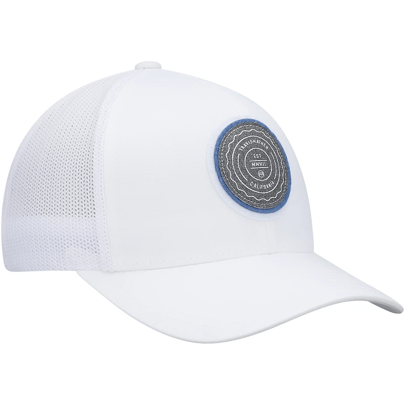 Men's Travis Mathew White The Patch Trucker Snapback Hat