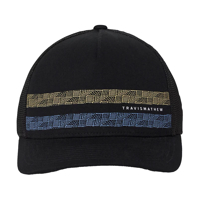 Casquette ajustable noire à motif de maintien TravisMathew pour homme