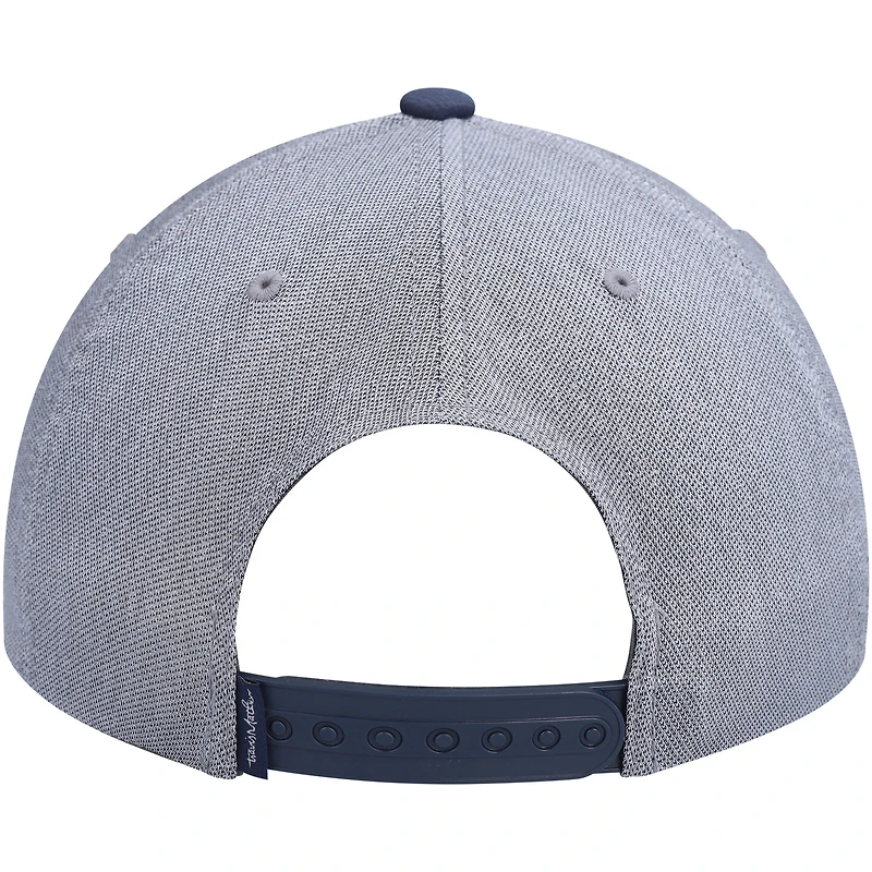 Men's TravisMathew Heather Gray Long Term Rental Snapback Hat