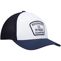 Men's TravisMathew White/Navy Presidential Suite Trucker Snapback Hat