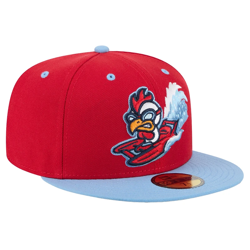 Casquette ajustée 59FIFTY pour homme New Era rouge Tri-City Dust Devils Theme Nights