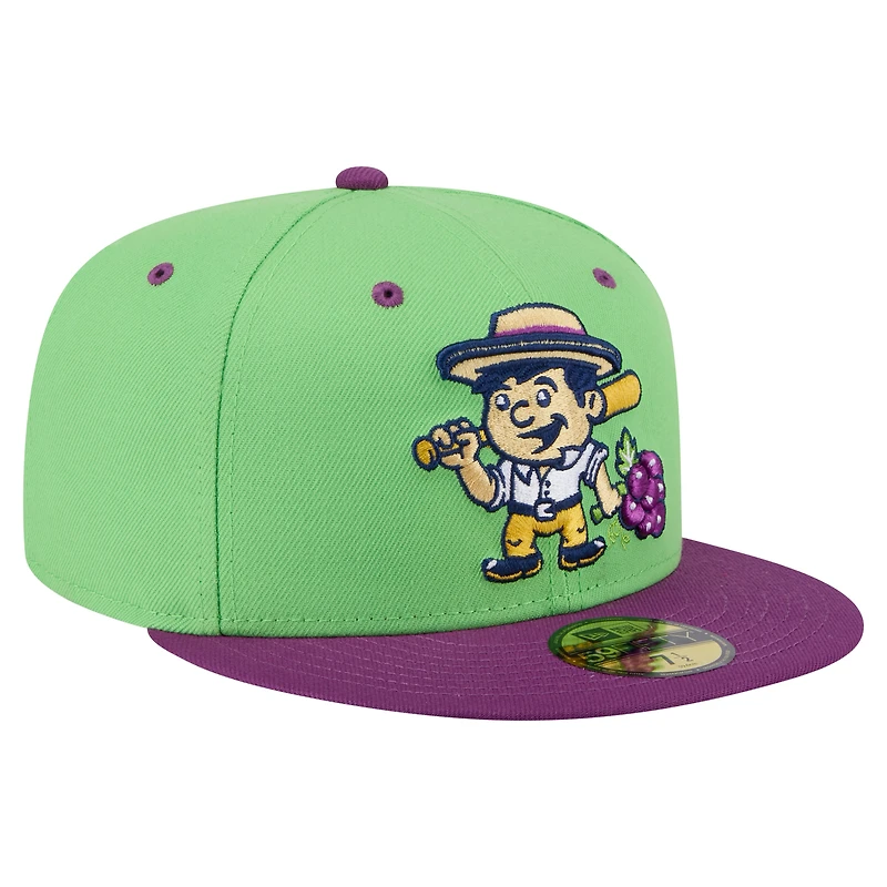 Casquette ajustée New Era Tri-City Dust Devils Copa de la Diversión 59FIFTY verte pour homme