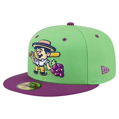 Casquette ajustée New Era Tri-City Dust Devils Copa de la Diversión 59FIFTY verte pour homme