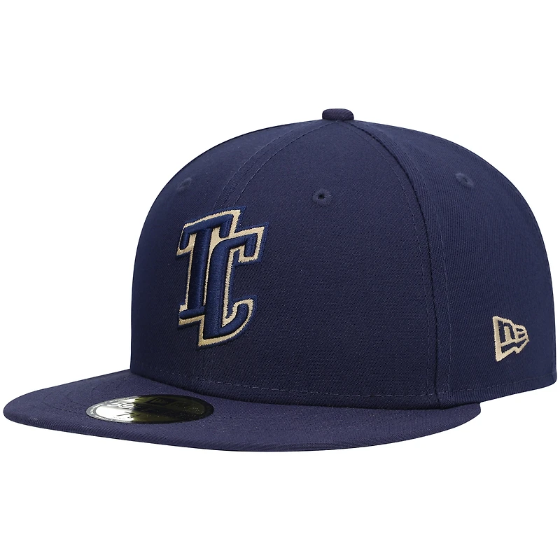 Casquette ajustée New Era Tri-City Dust Devils Authentic Collection Team Home 59FIFTY pour homme, bleu marine
